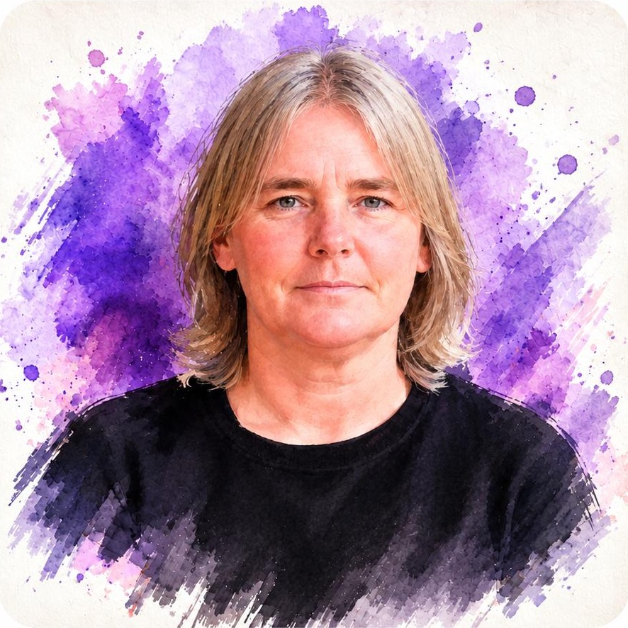 Illustrated portrait of Annemarie S.