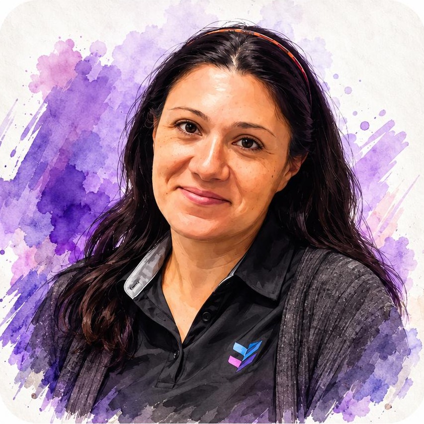 Illustrated portrait of Belinda Shina