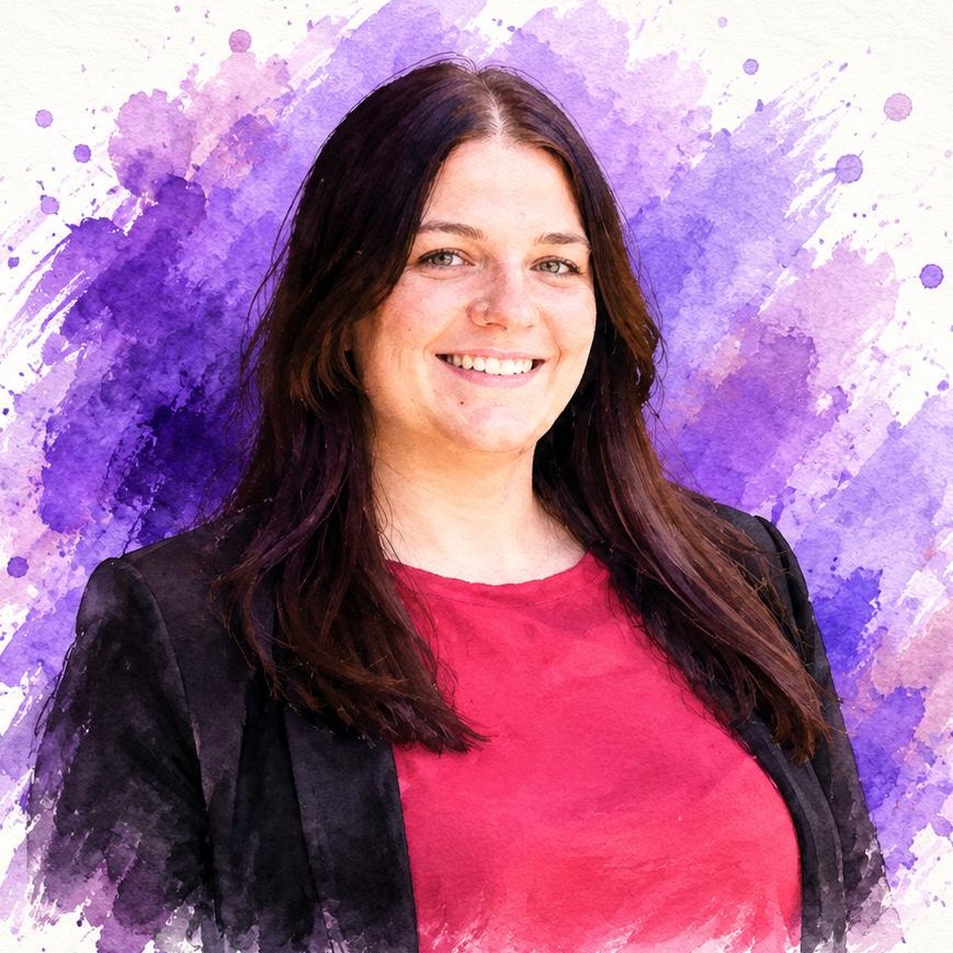 Illustrated portrait of Courtney B.
