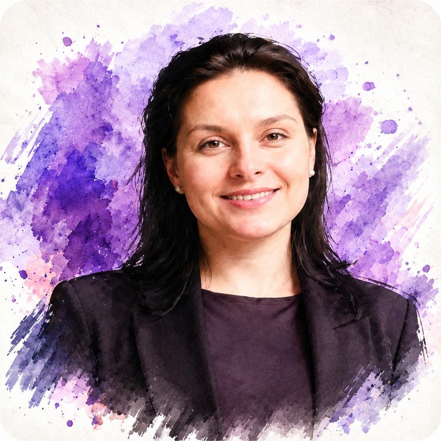 Illustrated portrait of Elena S.