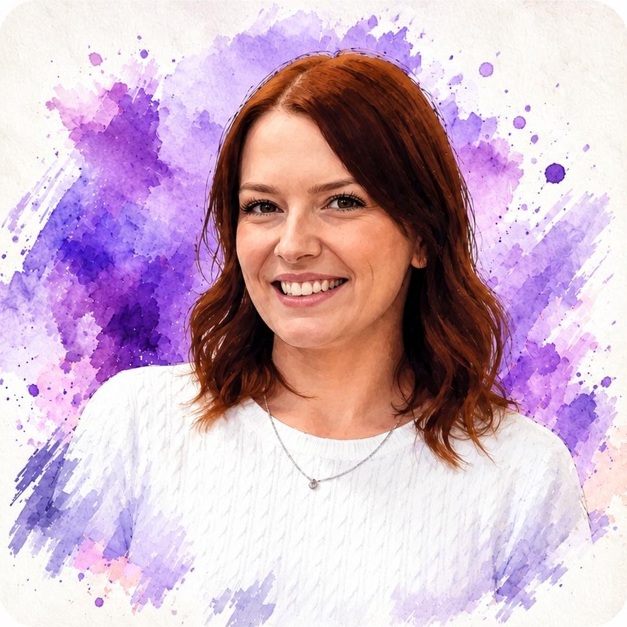 Illustrated portrait of Jennifer K.