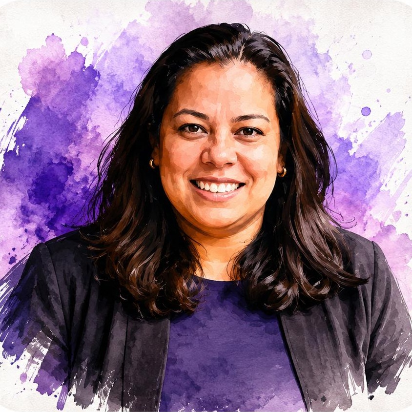 Illustrated portrait of Winnie T.