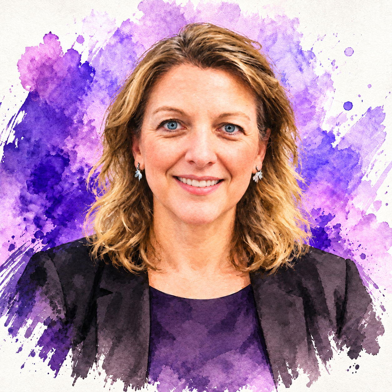 Illustrated portrait of Amanda O.